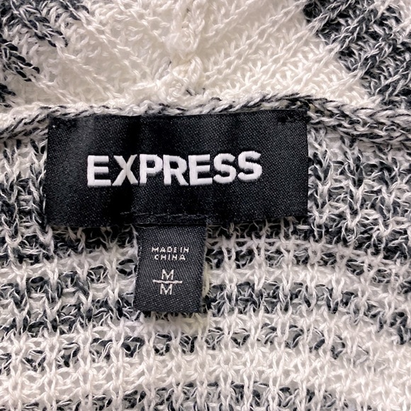 Express White Black Drop Sleeves Sweater - Picture 6 of 7